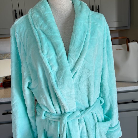 Coral Bay Intimates & Sleepwear Coral Bay Cozy Fuzzy Teal